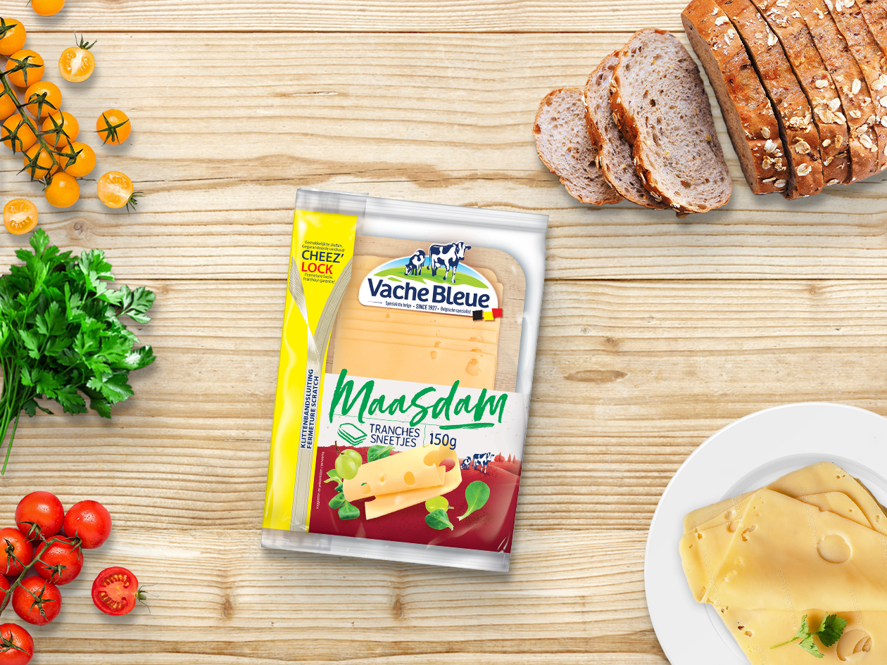 Packshot Maasdam sneetjes