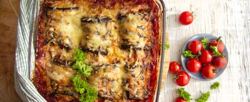 Rouleaux d’aubergines au four