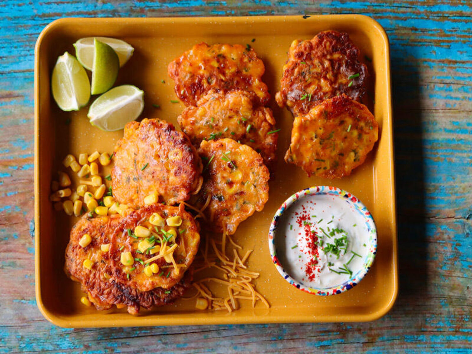 Maispannenkoekjes met cheddar