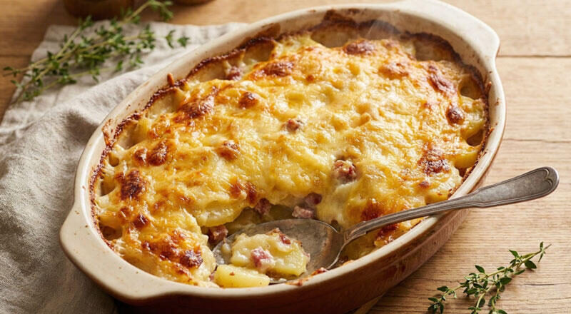 De Heerlijke en Eenvoudige Gratin (Aardappelen & Spekblokjes)