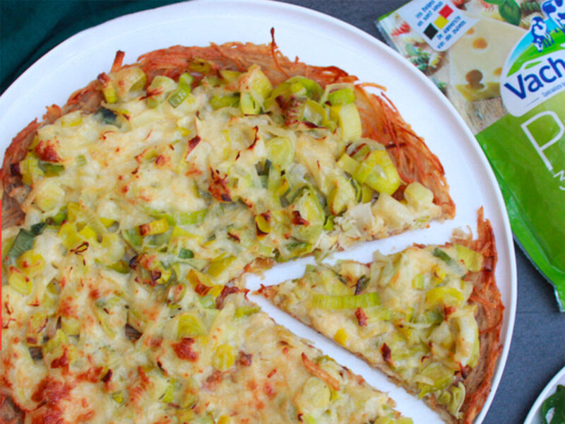 Quiche van rösti en prei