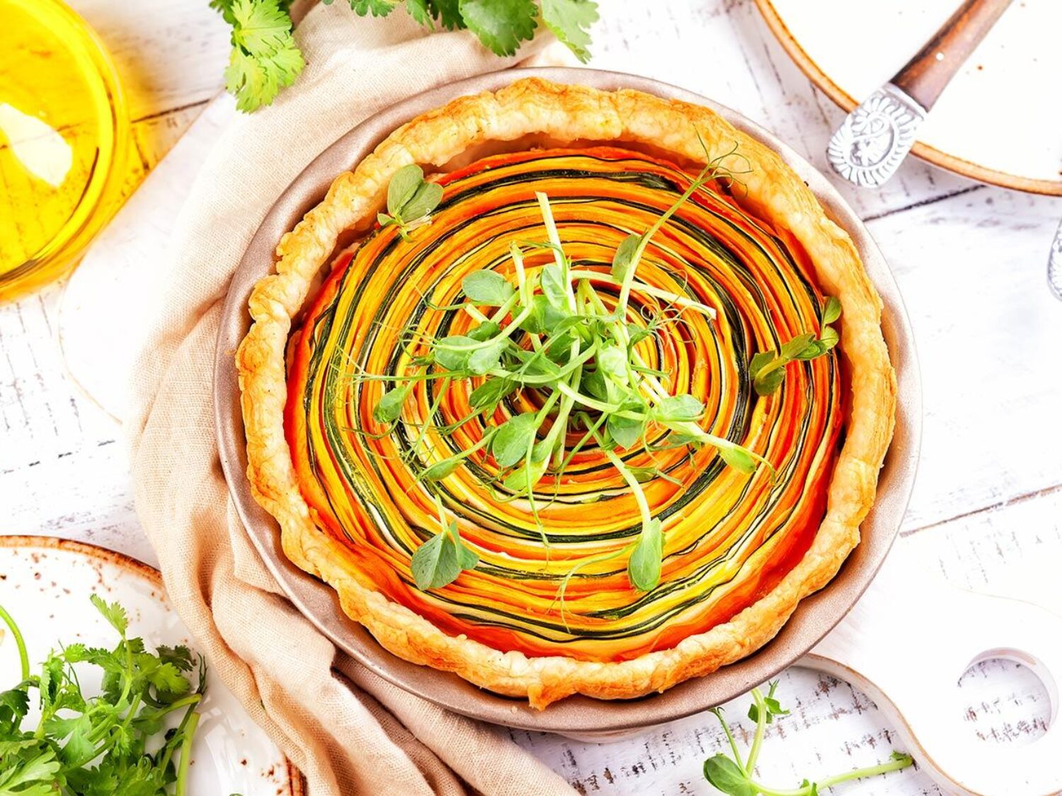 Tarte fleur aux légumes