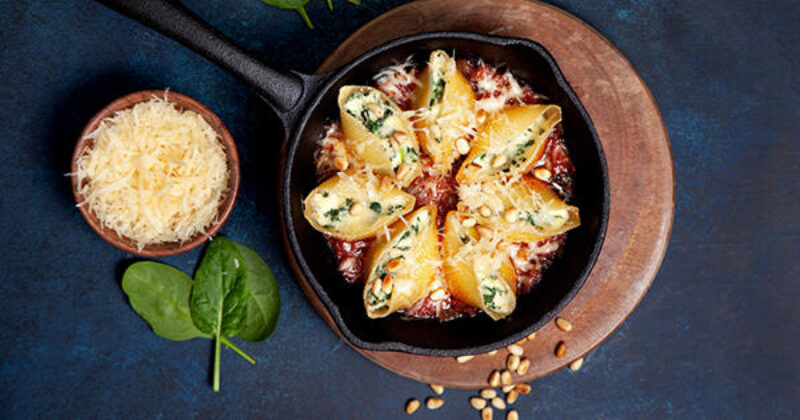 Conchiglioni farcis au jambon de parme