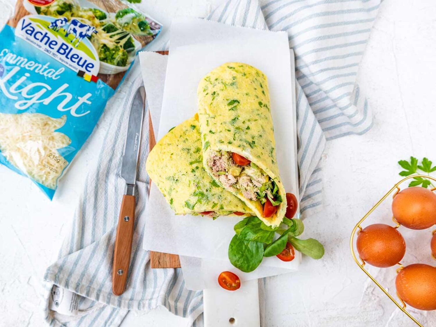 Eiwraps met tonijn en avocado